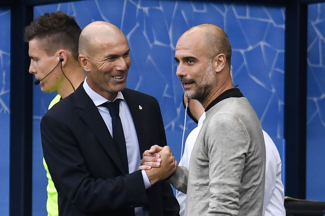Zidane, junto a Guardiola Zidane, junto a Guardiola