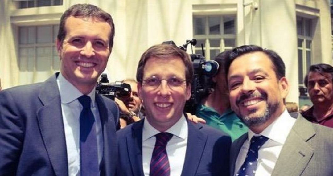 Pablo Casado, José Luis Martínez Almeida y David Erguido. Pablo Casado, José Luis Martínez Almeida y David Erguido.