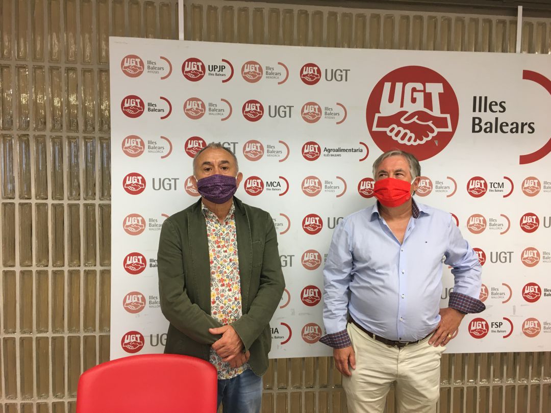 El secretario general de UGT, Pepe Álvarez y el de UGT Baleares, Alejandro Texías El secretario general de UGT, Pepe Álvarez y el de UGT Baleares, Alejandro Texías