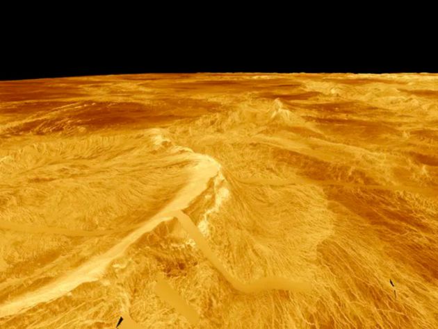 Imagen de la superficie de Venus. Imagen de la superficie de Venus.