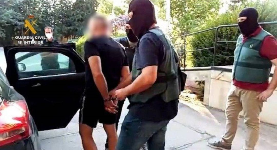 Tejón durante su detención en el mes de julio. Tejón durante su detención en el mes de julio.