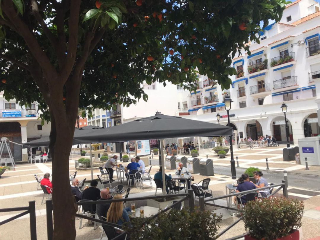 Una terraza de Algeciras. Una terraza de Algeciras.