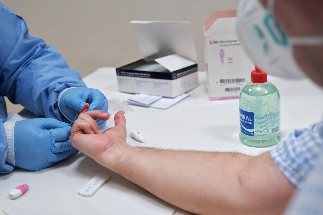 Realización de un test de coronavirus Realización de un test de coronavirus