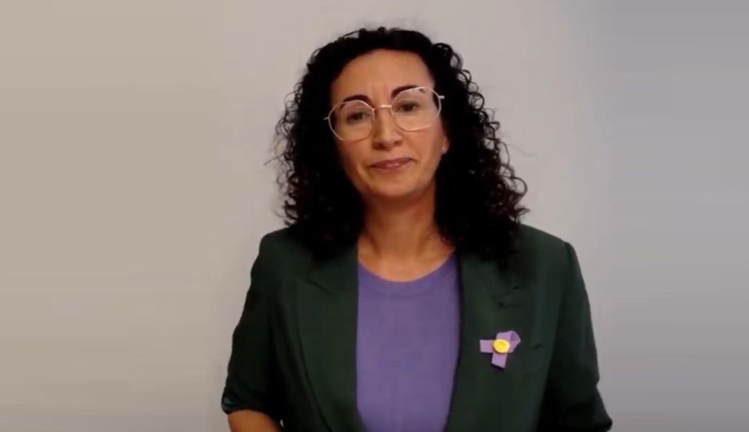 La secretaria general d'Esquerra Republicana, Marta Rovira, en una imatge difosa pel seu partit amb motiu de la Diada La secretaria general d'Esquerra Republicana, Marta Rovira, en una imatge difosa pel seu partit amb motiu de la Diada