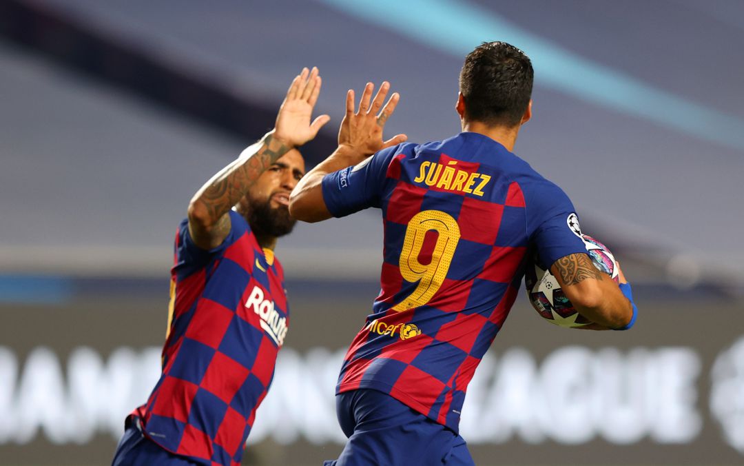 Vidal y Suárez, durante un partido Vidal y Suárez, durante un partido