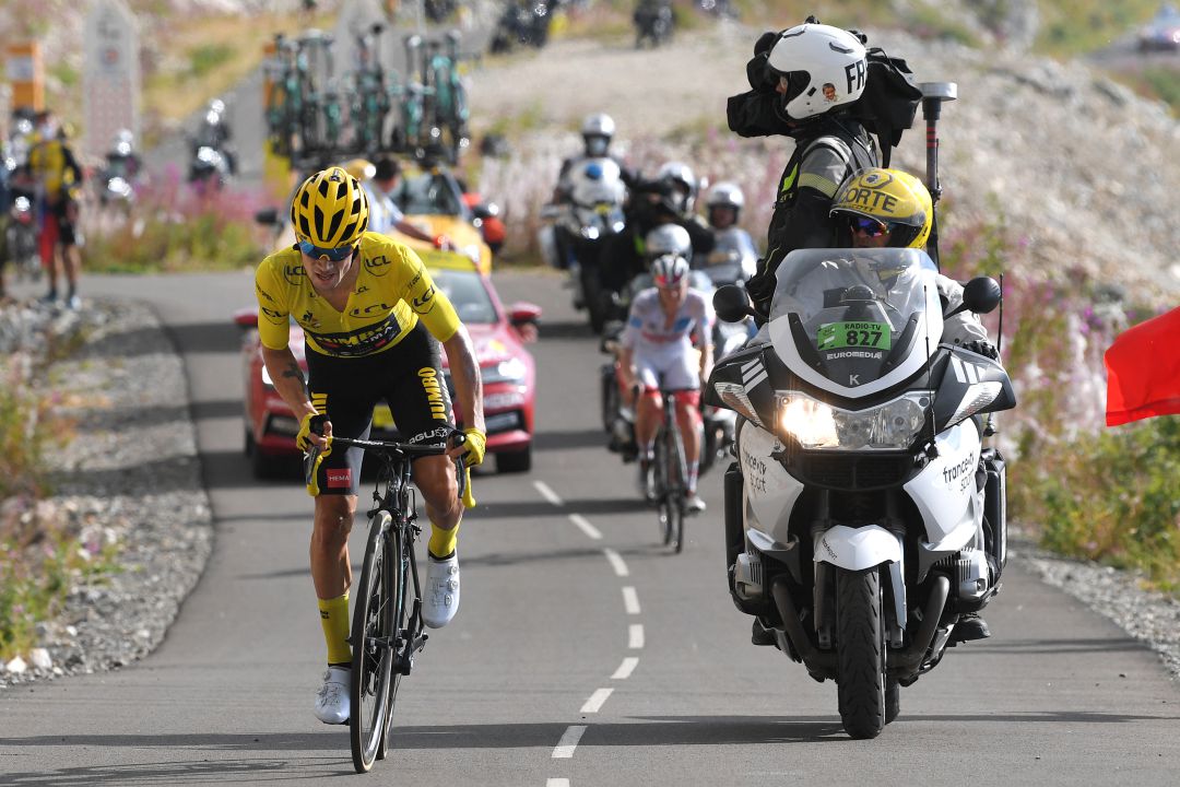 Los eslovenos Primoz Roglic y Tadej Pogacar en la etapa reina Los eslovenos Primoz Roglic y Tadej Pogacar en la etapa reina