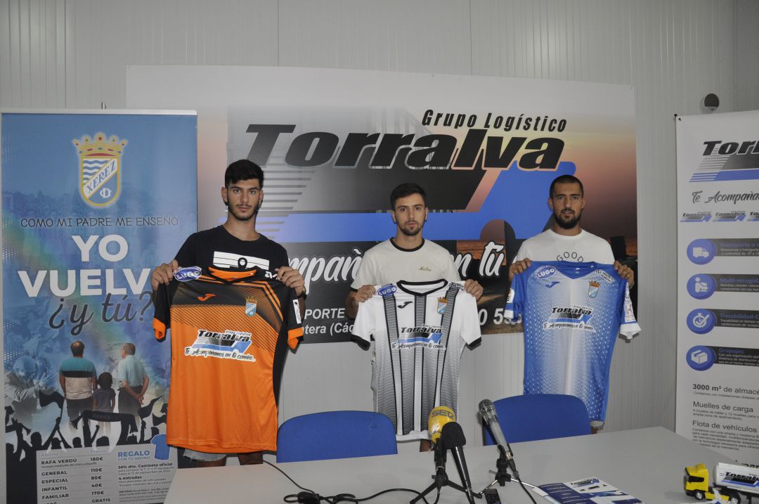 Rubén, Palacios y Correa en la presentación Rubén, Palacios y Correa en la presentación