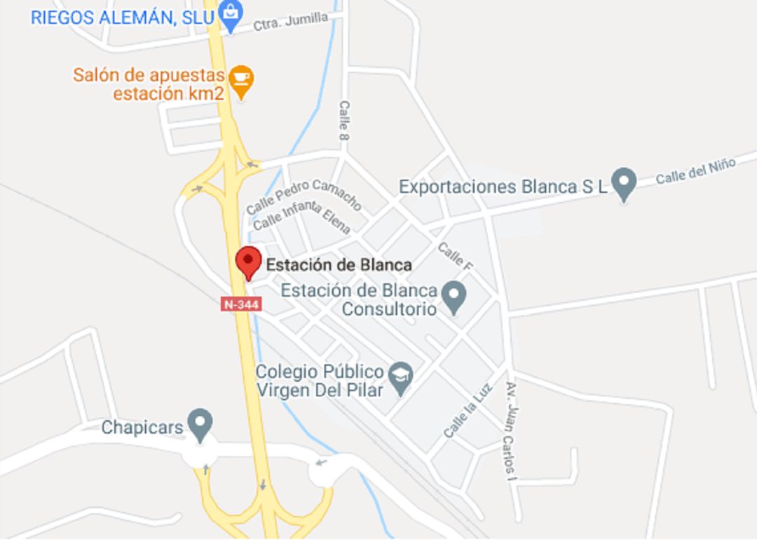 mapa de la población de Estacion de Blanca mapa de la población de Estacion de Blanca