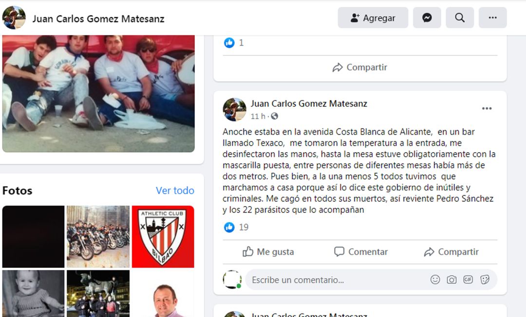 Polémico comentario de Juan Carlos Gómez Matesanz, portavoz del PP en La Granja de san Ildefonso (Segovia) Polémico comentario de Juan Carlos Gómez Matesanz, portavoz del PP en La Granja de san Ildefonso (Segovia)