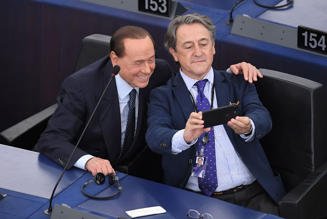 Hermann Tertsch con Silvio Berlusconi. Hermann Tertsch con Silvio Berlusconi.