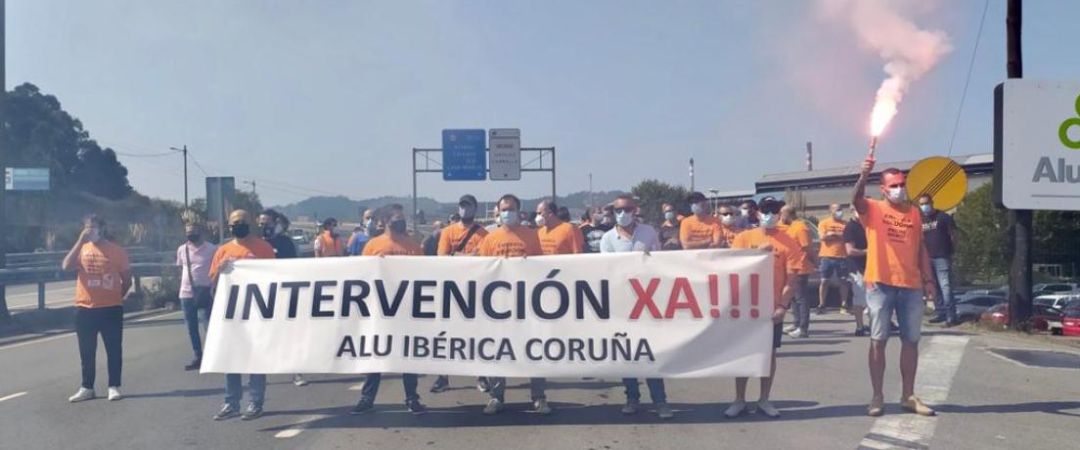 Movilización de los trabajadores de Alu Ibérica Movilización de los trabajadores de Alu Ibérica