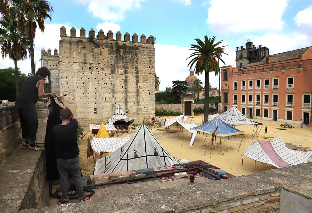 El rodaje ya ha comenzado en el interior del Alcázar de Jerez El rodaje ya ha comenzado en el interior del Alcázar de Jerez
