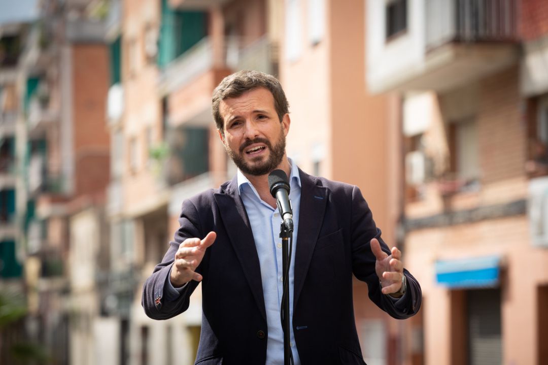 El presidente del Partido Popular, Pablo Casado, este jueves. El presidente del Partido Popular, Pablo Casado, este jueves.
