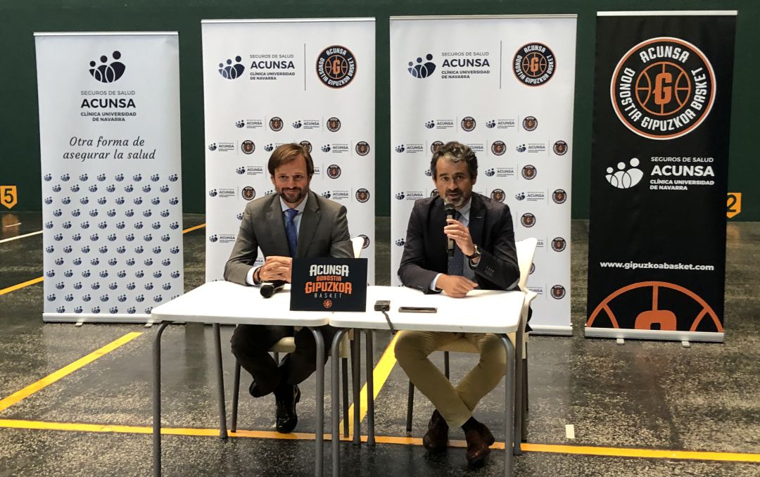 Guillermo Catalán (Acunsa) y Nacho Núñez (GBC) en la presentación en el Atano Guillermo Catalán (Acunsa) y Nacho Núñez (GBC) en la presentación en el Atano