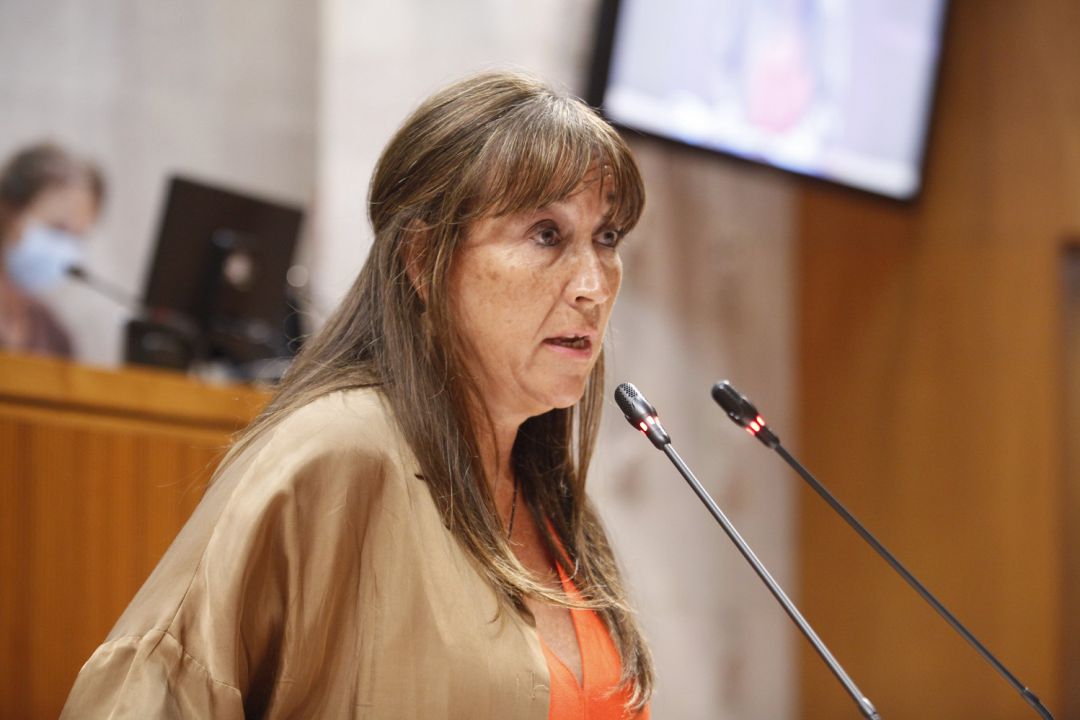 La consejera de Sanidad, Sira Repollés, durante su intervención en las Cortes de Aragón La consejera de Sanidad, Sira Repollés, durante su intervención en las Cortes de Aragón