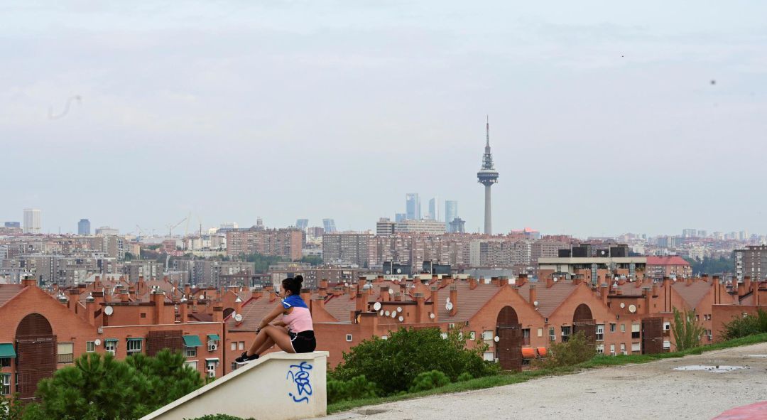 Vista del barrio de Vallecas desde el cerro del Tío Pío. Vista del barrio de Vallecas desde el cerro del Tío Pío.