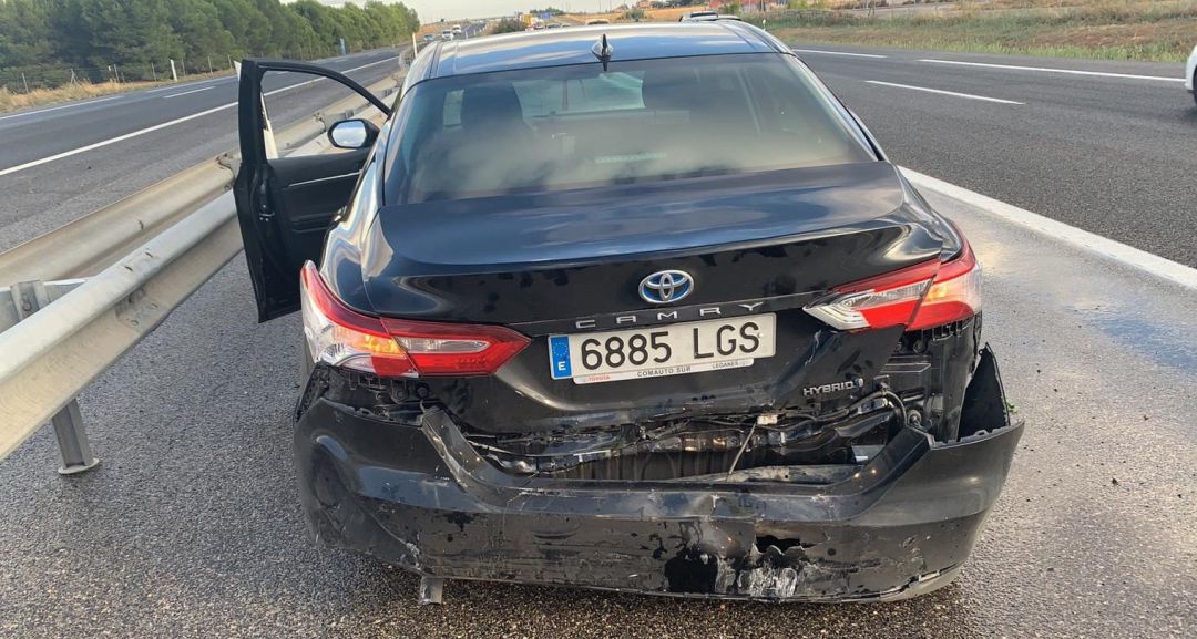 Estado del vehículo en el que ha sufrido un accidente el presidente del PP en Castilla-La Mancha, Paco Núñez Estado del vehículo en el que ha sufrido un accidente el presidente del PP en Castilla-La Mancha, Paco Núñez