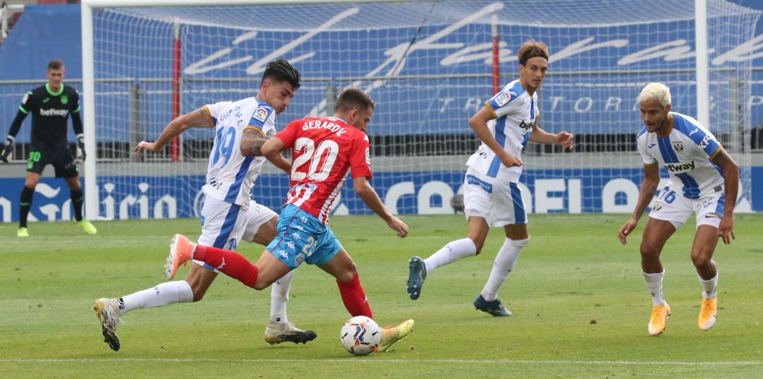 Gerard Valentín durante o Lugo-Leganés Gerard Valentín durante o Lugo-Leganés