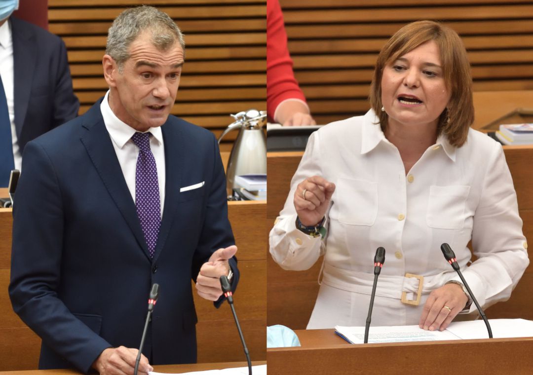 Toni Cantó (i) e isabel Bonig (d) en el debate de Política General que ha comenzado este lunes Toni Cantó (i) e isabel Bonig (d) en el debate de Política General que ha comenzado este lunes