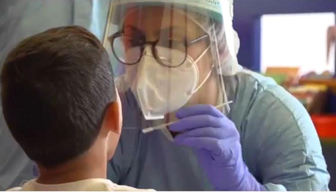 Toma de muestras en un colegio de Arrecife. Toma de muestras en un colegio de Arrecife.