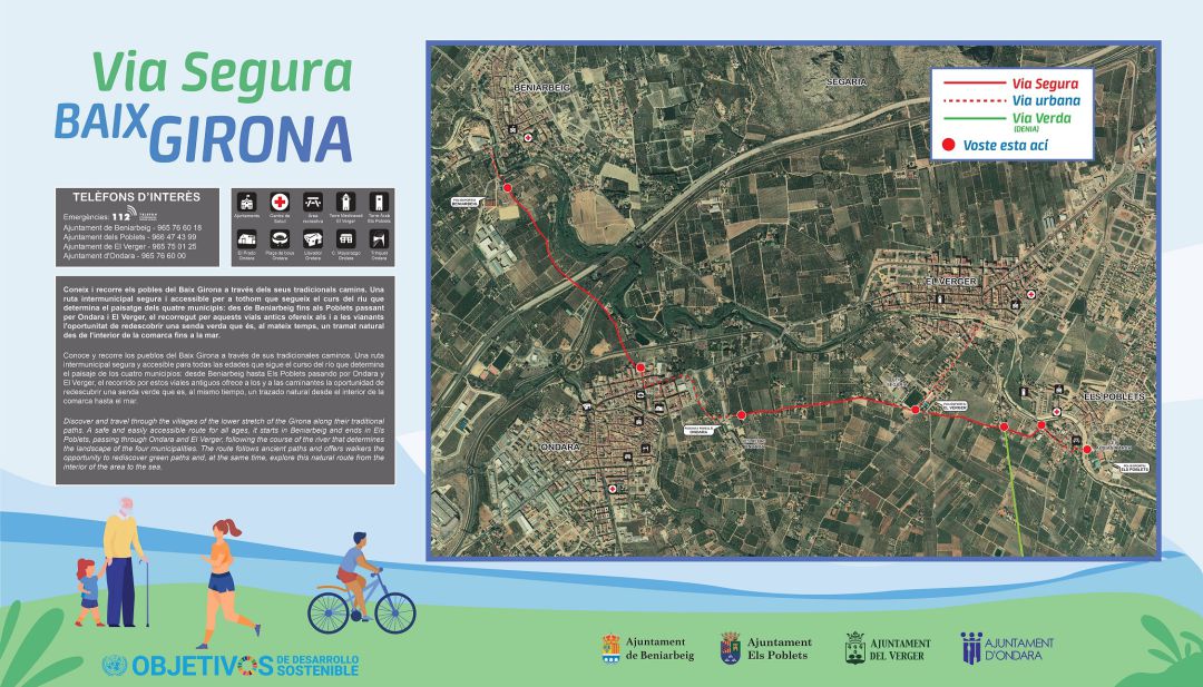 Los cuatro municipios del Baix Girona se conectan a través de una ruta verde Los cuatro municipios del Baix Girona se conectan a través de una ruta verde
