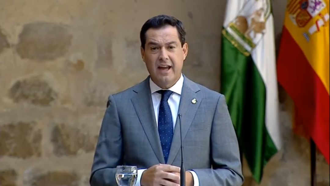 Juanma Moreno comparece ante los medios para anunciar importantes inversiones para la reactivación económica y de empleo en la provincia de Jaén Juanma Moreno comparece ante los medios para anunciar importantes inversiones para la reactivación económica y de empleo en la provincia de Jaén