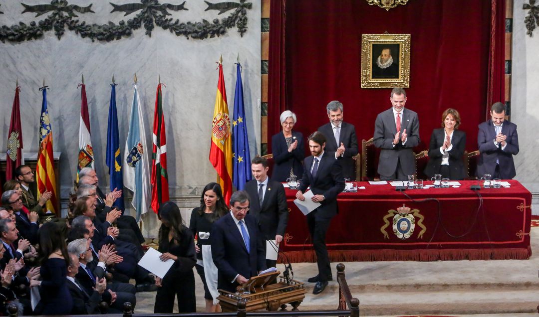 El rey, en el acto de entrega de despachos a los nuevos jueces en enero de 2019. El rey, en el acto de entrega de despachos a los nuevos jueces en enero de 2019.