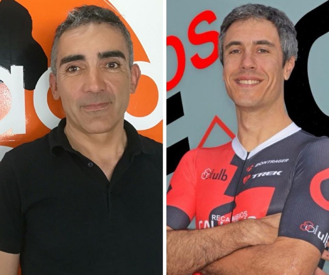 Los ciclistas arandinos, Carmelo Miranda (i) y Germán Gil. Los ciclistas arandinos, Carmelo Miranda (i) y Germán Gil.