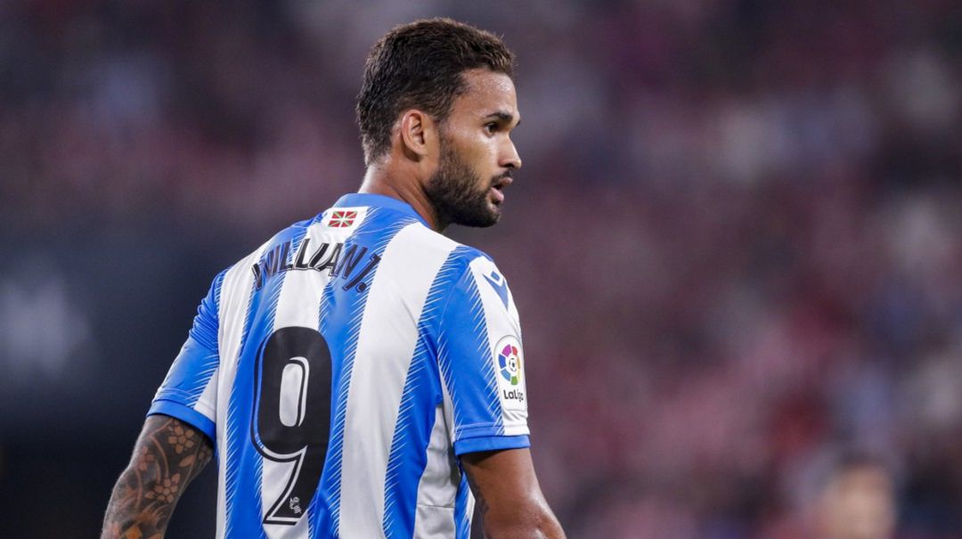 Willian José durante uno de sus últimos partidos con la Real Willian José durante uno de sus últimos partidos con la Real