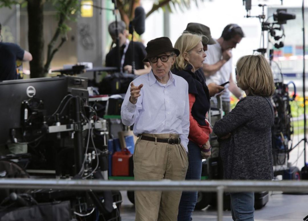 Woody Allen durante el rodaje de Rifkin's Festival Woody Allen durante el rodaje de Rifkin's Festival