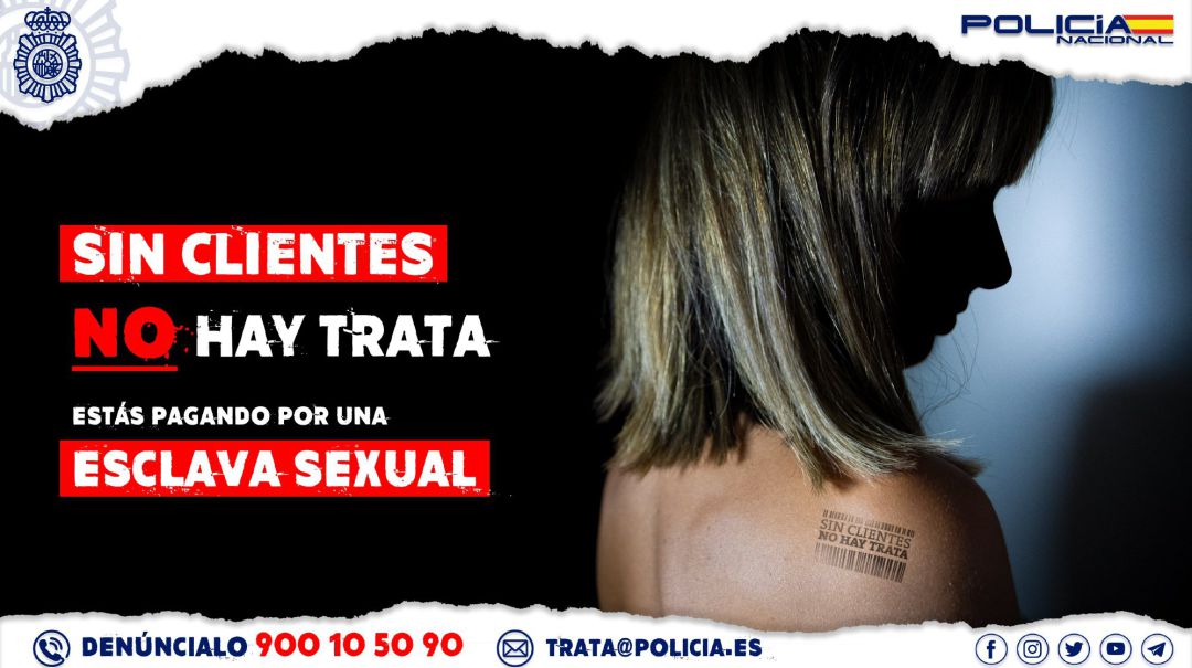 La Policía Nacional lanza un vídeo dirigido al consumidor de prostitución: 'Si eres cliente, pagas su esclavitud' La Policía Nacional lanza un vídeo dirigido al consumidor de prostitución: 'Si eres cliente, pagas su esclavitud'