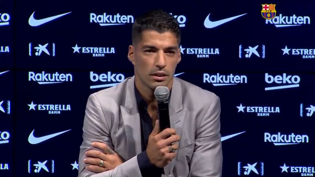 Luis Suárez, en rueda de prensa Luis Suárez, en rueda de prensa