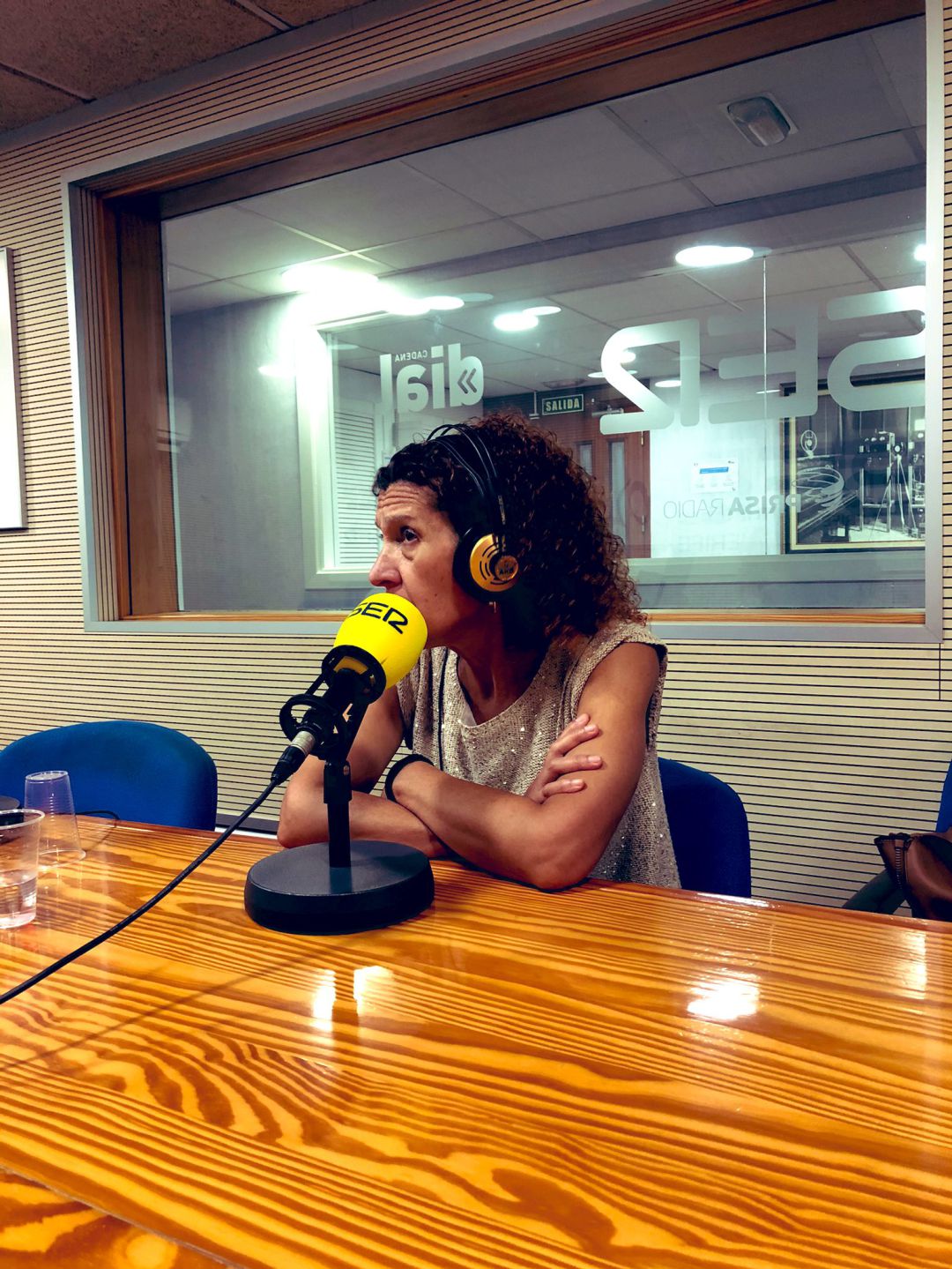 Milagros Luis Brito, en Radio Club Tenerife. Milagros Luis Brito, en Radio Club Tenerife.