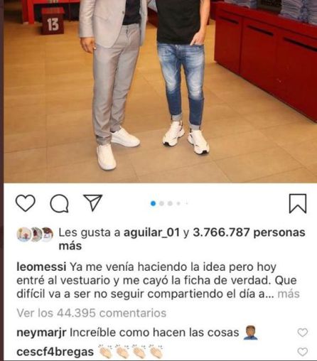 Captura de pantalla de las respuestas al mensaje de Messi Captura de pantalla de las respuestas al mensaje de Messi