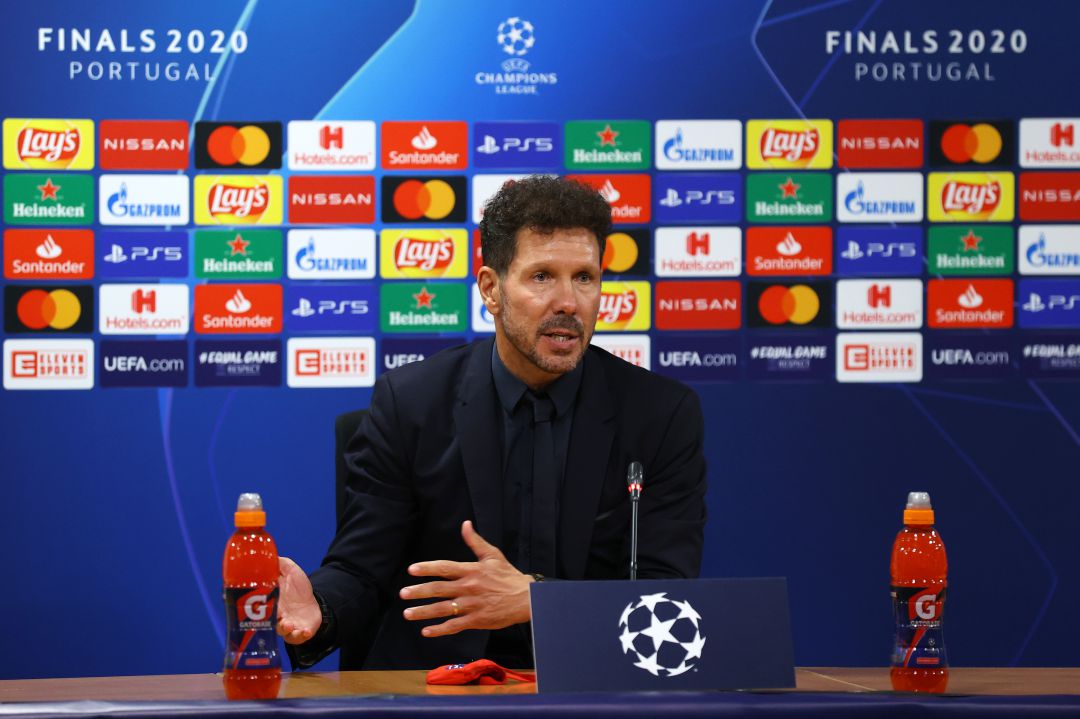 Simeone, en rueda de prensa. Simeone, en rueda de prensa.
