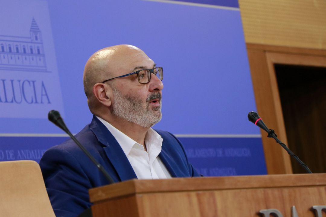 El presidente de Vox en Córdoba, Alejandro Hernández, durante una comparecencia de prensa en el Parlamento de Andalucía El presidente de Vox en Córdoba, Alejandro Hernández, durante una comparecencia de prensa en el Parlamento de Andalucía
