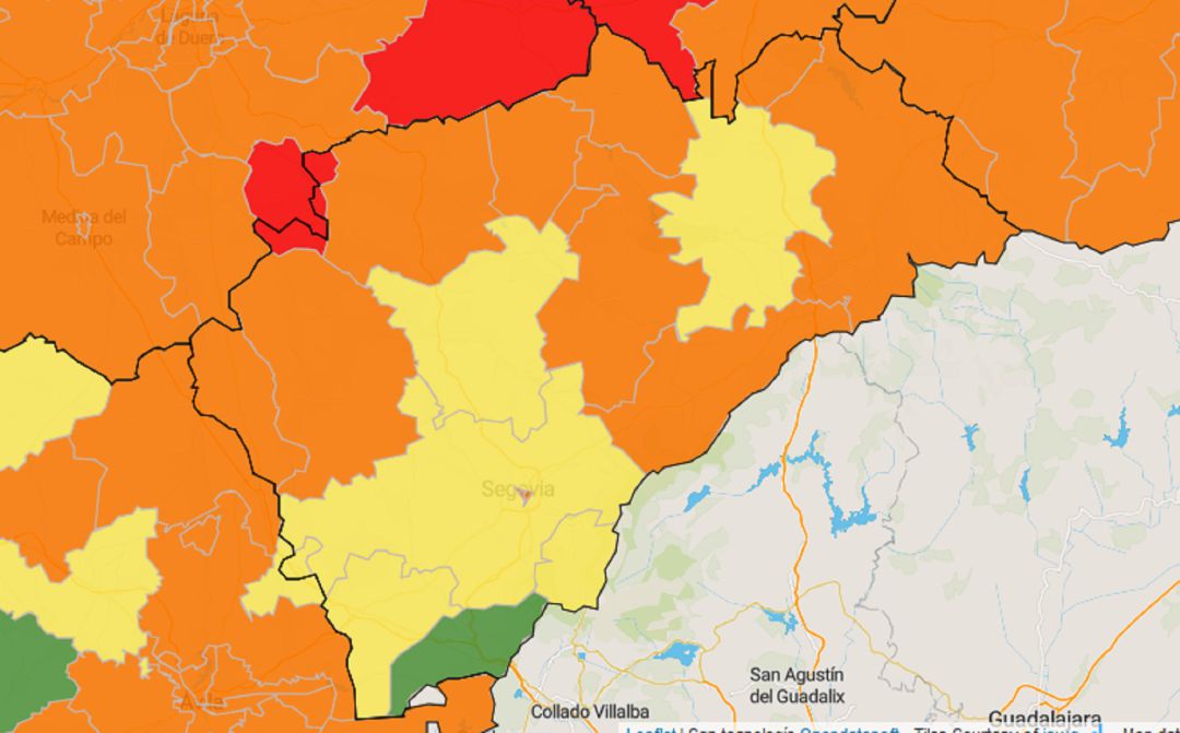 Mapa de las Zonas Básicas de Salud a 26 de septiembre Mapa de las Zonas Básicas de Salud a 26 de septiembre