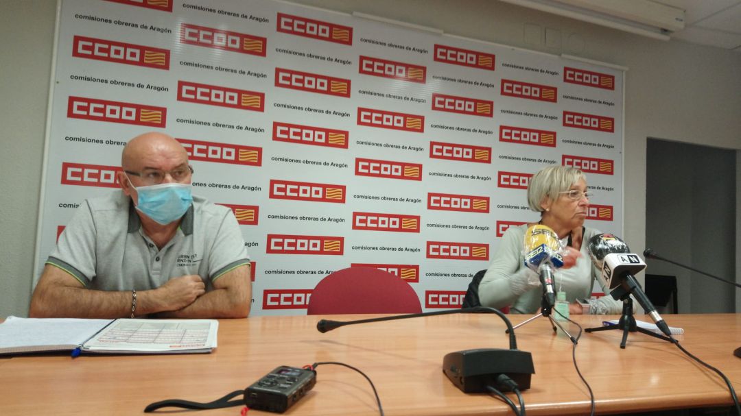 Adolfo Montori y Eva Sánchez, de CCOO Adolfo Montori y Eva Sánchez, de CCOO