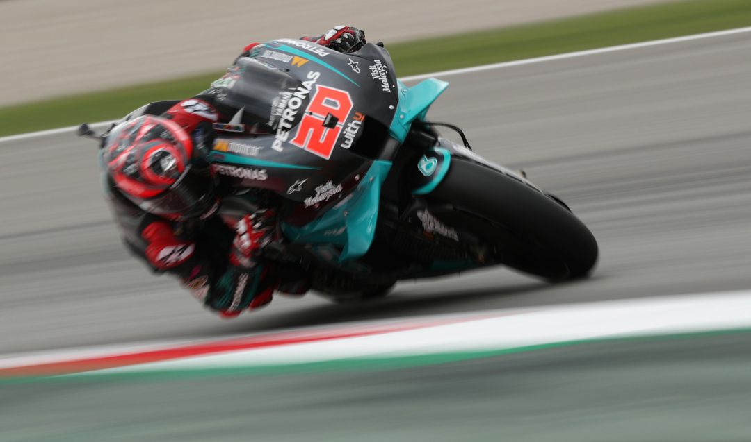 Quartararo, durante la carrera. Quartararo, durante la carrera.