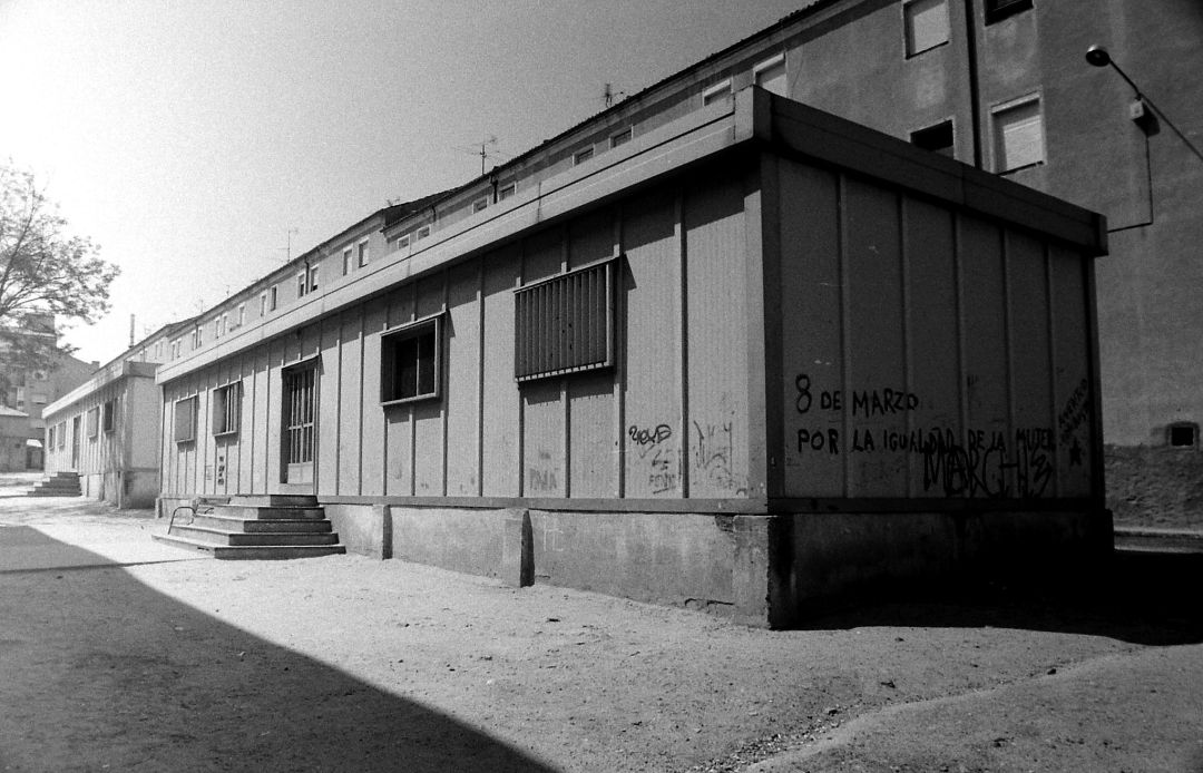 Aulas prefabricadas del Colegio Villalpando en 1994 Aulas prefabricadas del Colegio Villalpando en 1994
