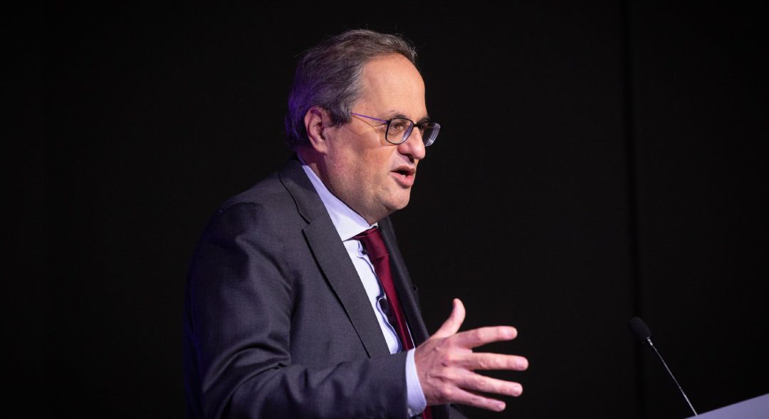 El ya expresidente de la Generalitat Quim Torra durante un evento en Barcelona. El ya expresidente de la Generalitat Quim Torra durante un evento en Barcelona.