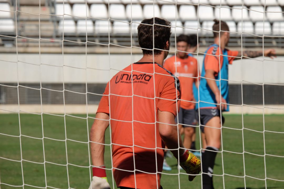 Imagen de un entrenamiento del Real Murcia en la pretemporada 20-21 Imagen de un entrenamiento del Real Murcia en la pretemporada 20-21