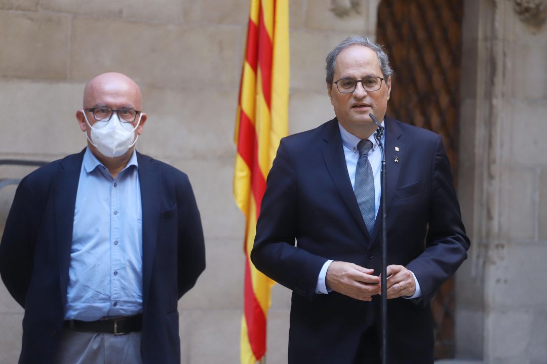 Quim Torra junto a su abogado, Gonzalo Boye Quim Torra junto a su abogado, Gonzalo Boye