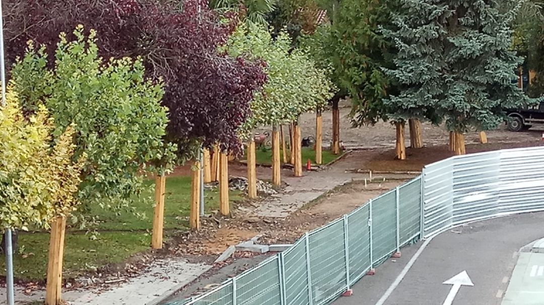 Obras en el parque de Los Jardinillos de Palencia Obras en el parque de Los Jardinillos de Palencia