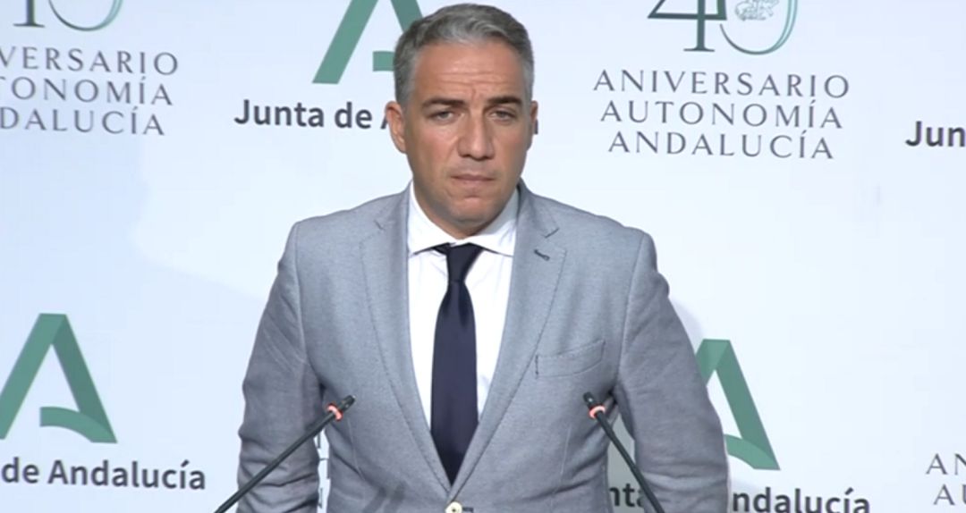 Elías Bendodo,consejero de la Presidencia, Administración Pública e Interior y portavoz del Gobierno,durante la comparecencia tras el Consejo de Gobierno andaluz Elías Bendodo,consejero de la Presidencia, Administración Pública e Interior y portavoz del Gobierno,durante la comparecencia tras el Consejo de Gobierno andaluz