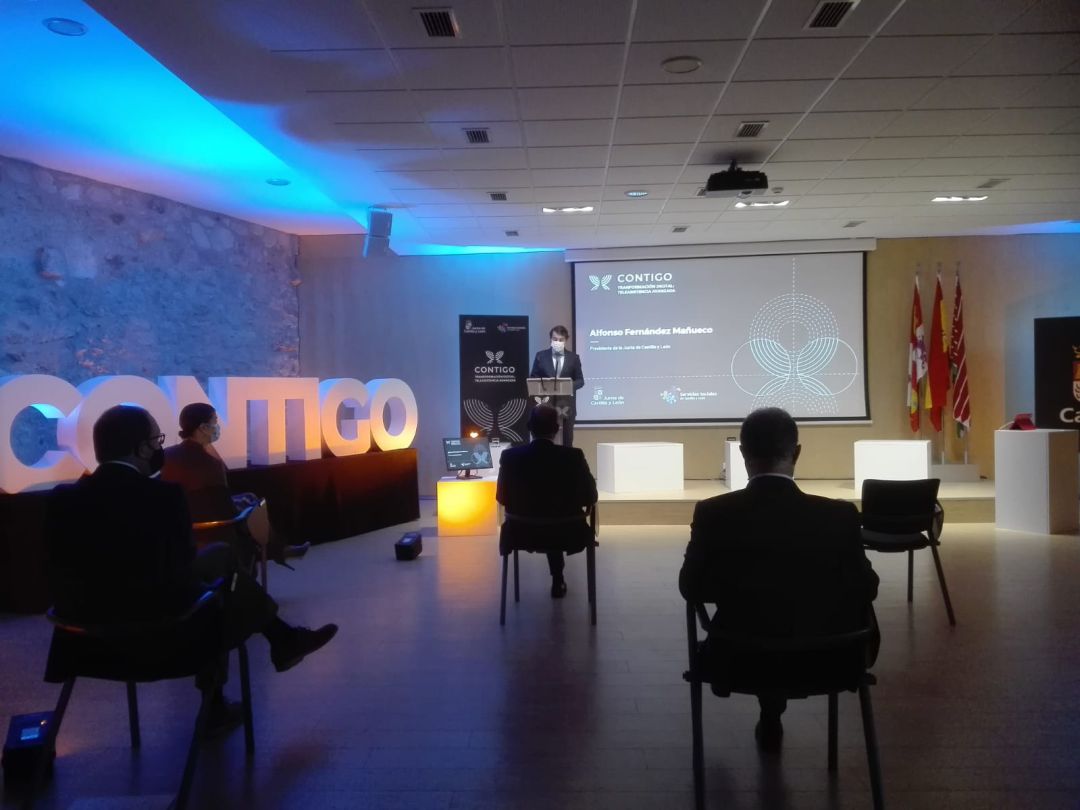 El presidente de la Junta de Castilla y León, Alfonso Fernández Mañueco, durante la presentacion El presidente de la Junta de Castilla y León, Alfonso Fernández Mañueco, durante la presentacion