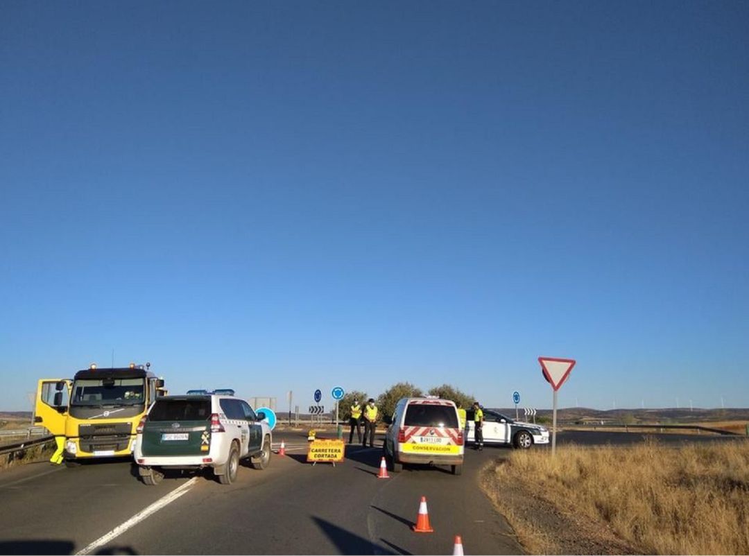 Imagen de una de las carreteras donde se realizan controles a diario en Bolaños Imagen de una de las carreteras donde se realizan controles a diario en Bolaños