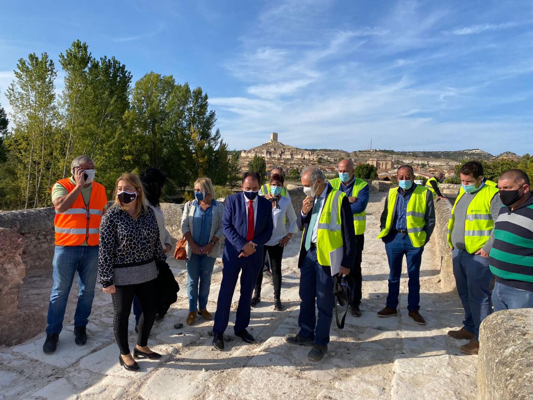 Visita a las obras del puente de Langa de Duero Visita a las obras del puente de Langa de Duero