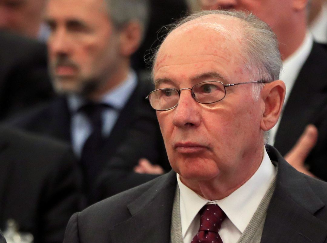 El expresidente de Bankia Rodrigo Rato durante la primera sesión del juicio por la salida a Bolsa de la entidad en 2011 El expresidente de Bankia Rodrigo Rato durante la primera sesión del juicio por la salida a Bolsa de la entidad en 2011