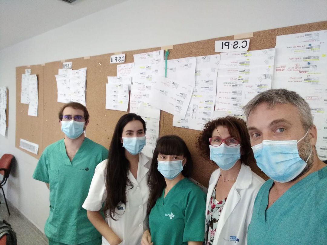 Parte del equipo Covid que dirige Alberto Pérez Morán, el primero en la imagen Parte del equipo Covid que dirige Alberto Pérez Morán, el primero en la imagen